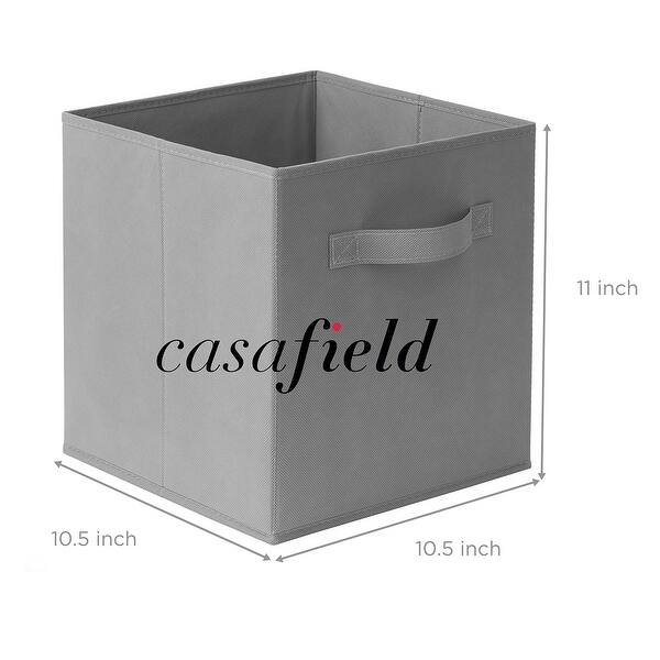 (Set of 6) Collapsible Fabric Cubes, 11" Storage Bins Bed Bath
